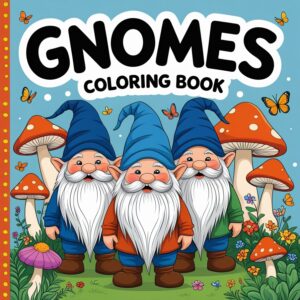 200 garden gnome coloring pages bundle for adults | printable digital download | stress relief & mindfulness activity | adult coloring book pdf